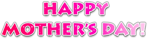 Brokatowy różowy napis z gwiazdkami szczęśliwego dnia matki